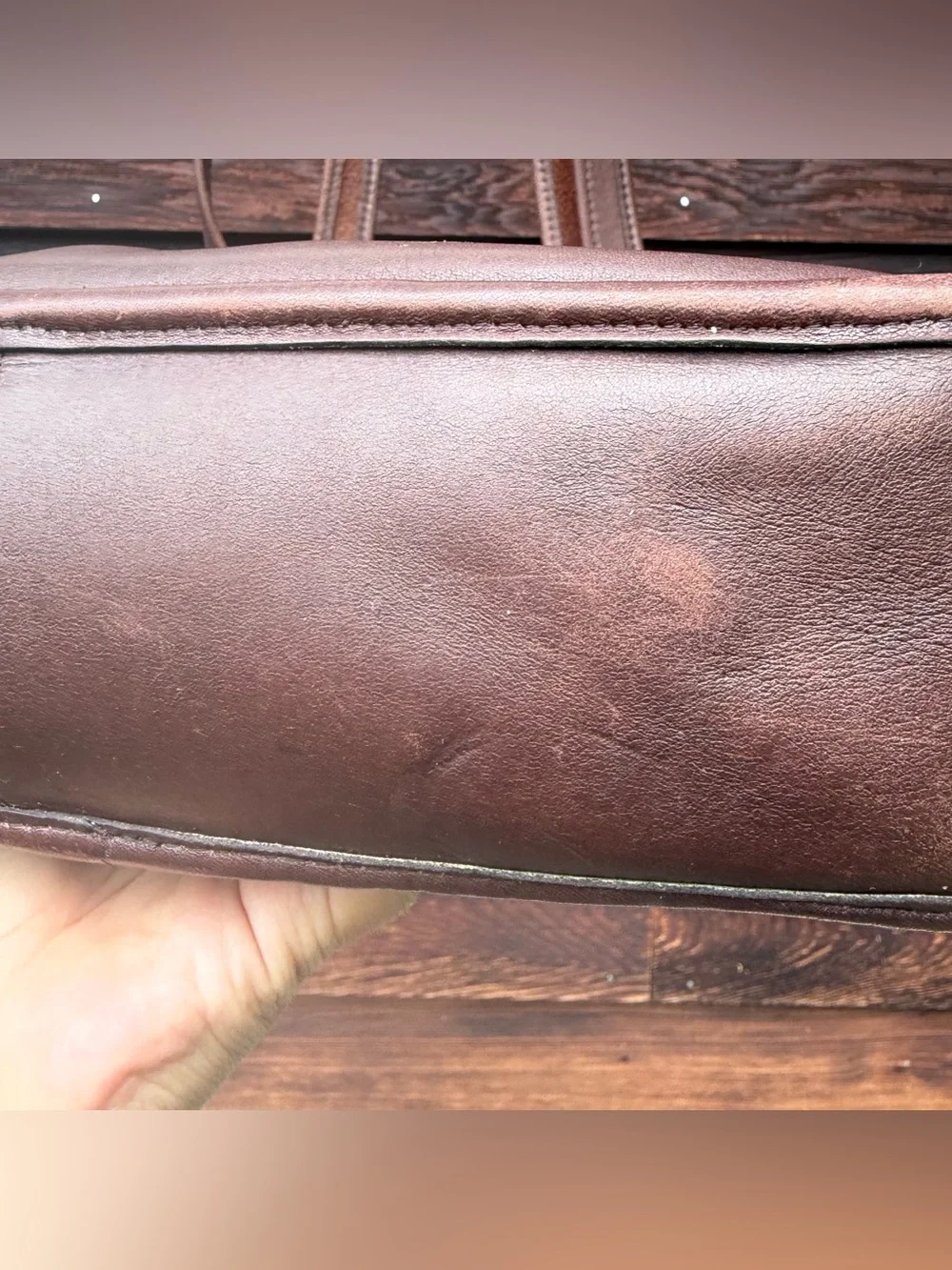 COACH Legacy Compartment Tote #9163 Mahogany Leather Vintage Y2K Shoulder Bag